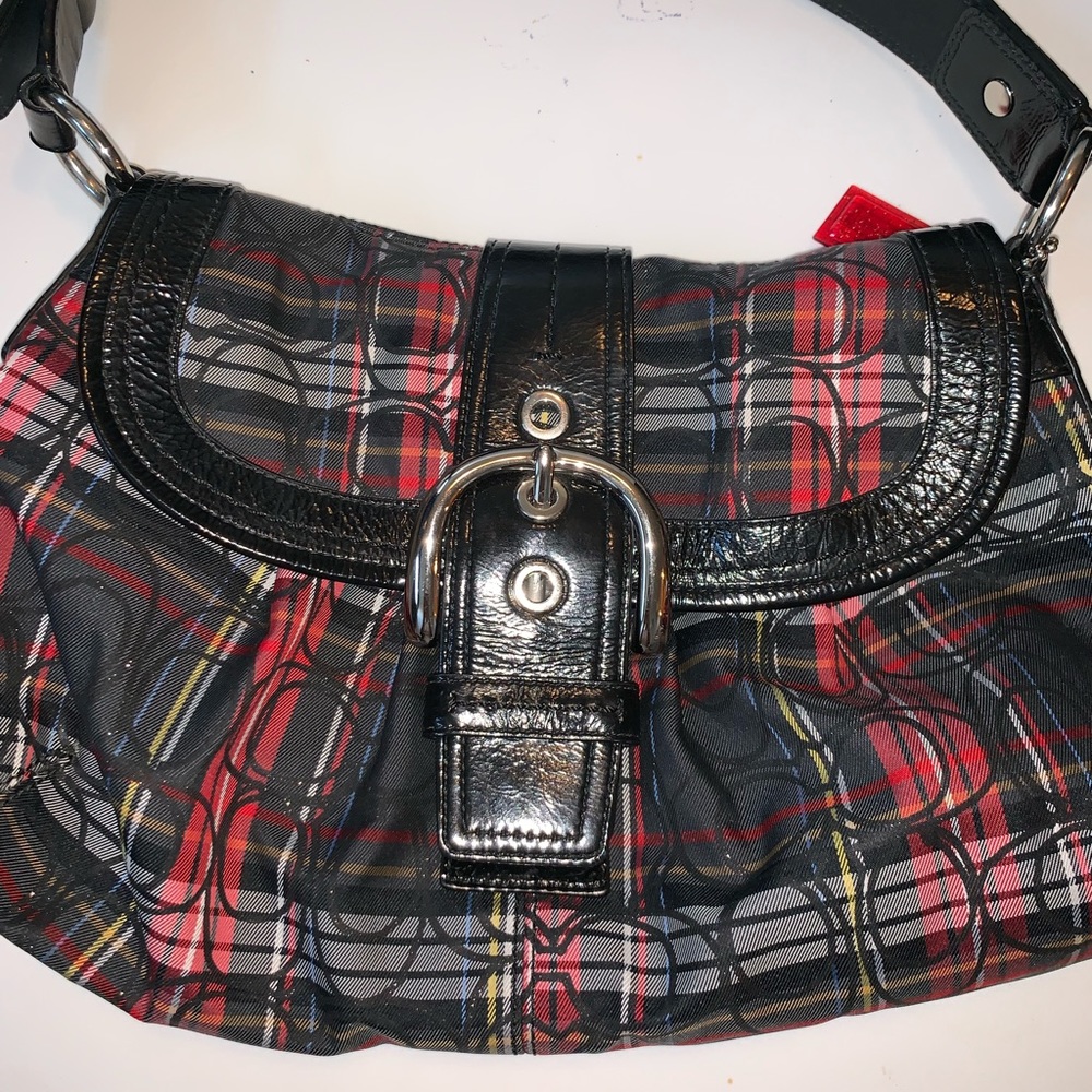 Like new Plaid coach purse
